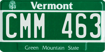 VT license plate CMM463