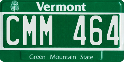 VT license plate CMM464