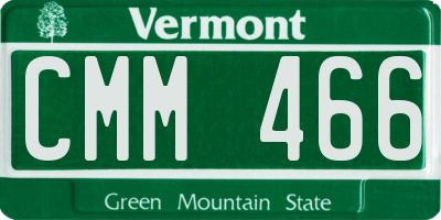 VT license plate CMM466