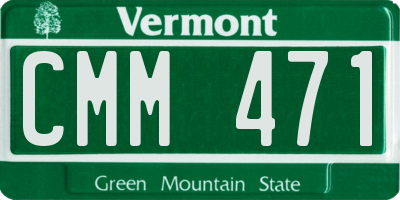 VT license plate CMM471