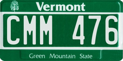 VT license plate CMM476