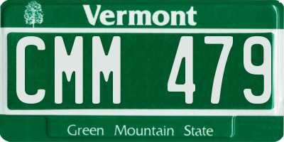 VT license plate CMM479