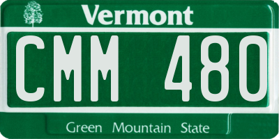 VT license plate CMM480