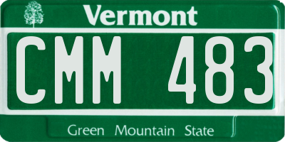 VT license plate CMM483