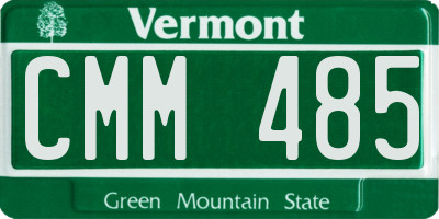 VT license plate CMM485