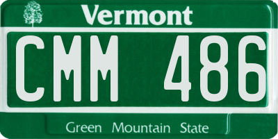 VT license plate CMM486