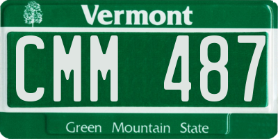 VT license plate CMM487