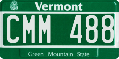 VT license plate CMM488