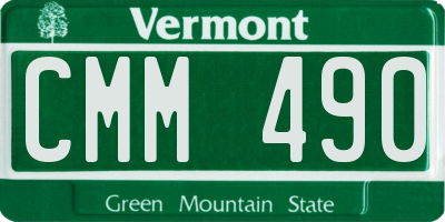VT license plate CMM490