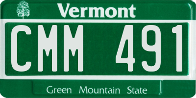 VT license plate CMM491
