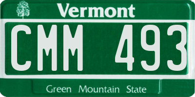 VT license plate CMM493