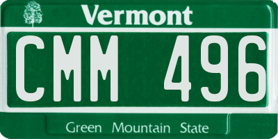 VT license plate CMM496