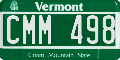 VT license plate CMM498