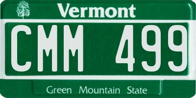 VT license plate CMM499