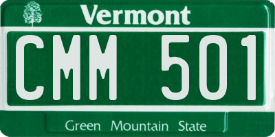 VT license plate CMM501