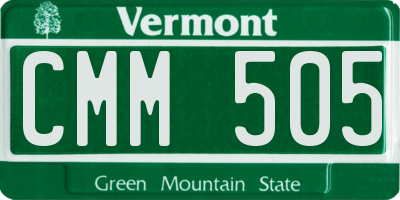 VT license plate CMM505