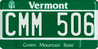 VT license plate CMM506