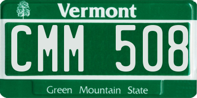 VT license plate CMM508