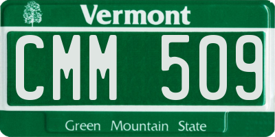 VT license plate CMM509