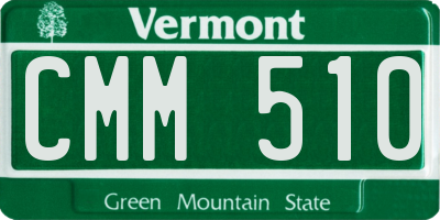 VT license plate CMM510