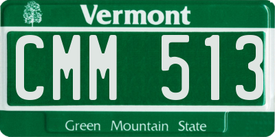 VT license plate CMM513