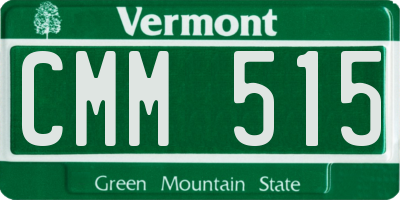 VT license plate CMM515