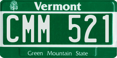 VT license plate CMM521