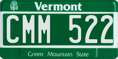 VT license plate CMM522