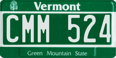 VT license plate CMM524