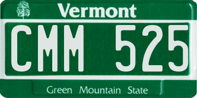 VT license plate CMM525