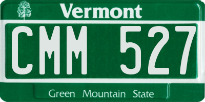VT license plate CMM527