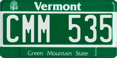 VT license plate CMM535