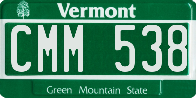 VT license plate CMM538