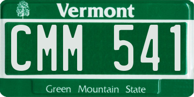 VT license plate CMM541