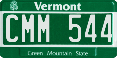 VT license plate CMM544