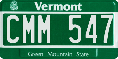 VT license plate CMM547