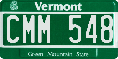 VT license plate CMM548