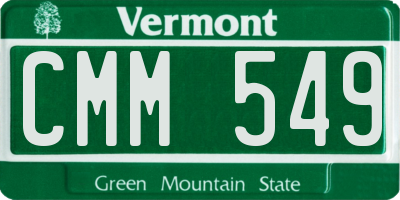 VT license plate CMM549