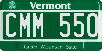 VT license plate CMM550