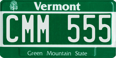 VT license plate CMM555