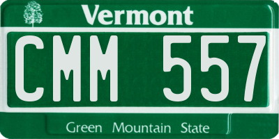 VT license plate CMM557