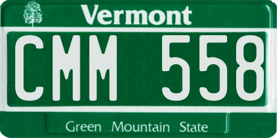 VT license plate CMM558