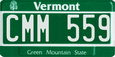 VT license plate CMM559