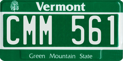 VT license plate CMM561