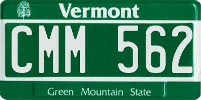 VT license plate CMM562
