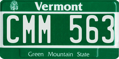 VT license plate CMM563