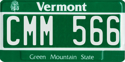 VT license plate CMM566