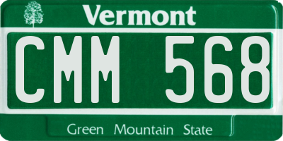VT license plate CMM568