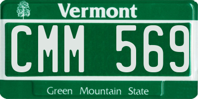 VT license plate CMM569