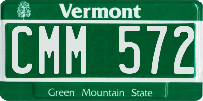 VT license plate CMM572